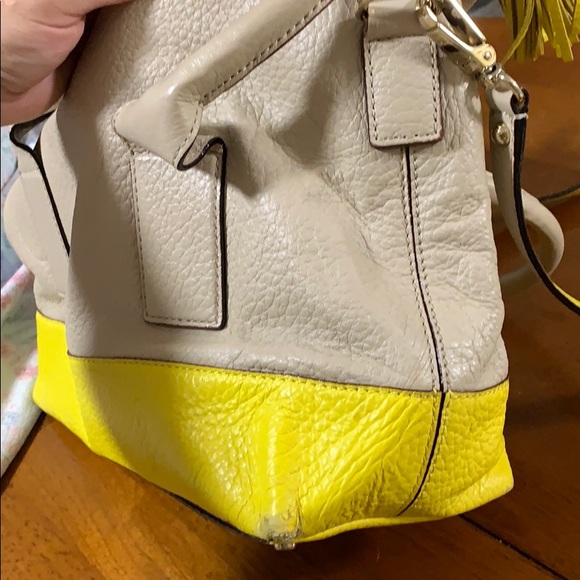 Kate Spade tan and yellow handbag - Picture 4 of 6